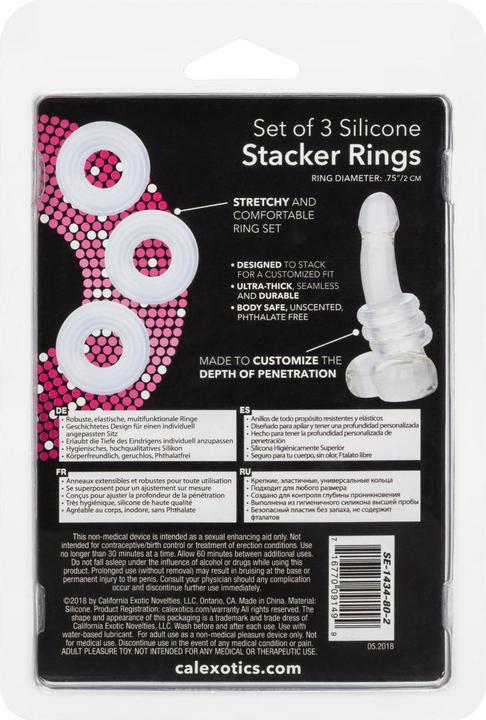 Actual product image CalExotics 3 Stacker Rings (2 cm)