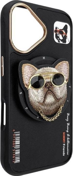 Produktbild Audi Nimmy Glasses Cool Dog MagSafe case for iPhone 16 black (Apple iPhone 16)