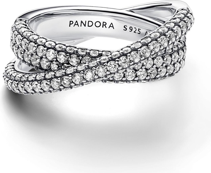 Produktbild Pandora Timeless Pavé Gekreuzter Doppelband Ring (48, 925 Silber)