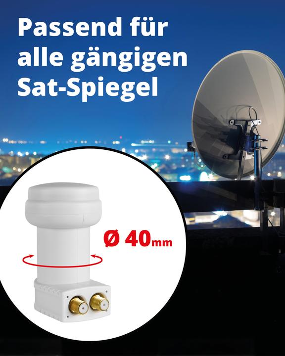 Productafbeelding Megasat HDProfi Twin LNB (Dubbele LNB, 40 mm)