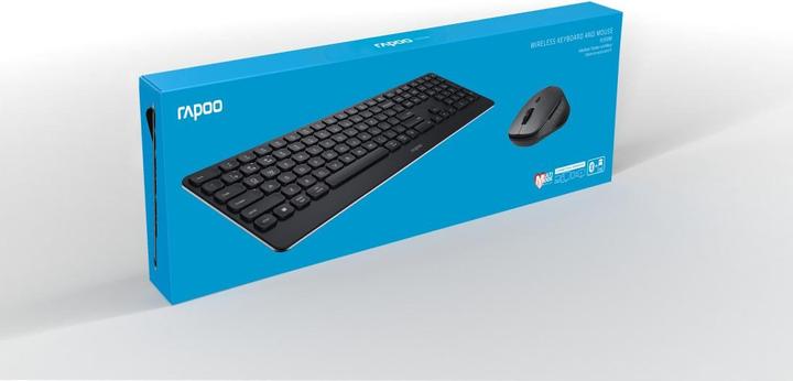 Actual product image Rapoo Ultraslim Multi mode Kombo Set "9390M", Schwarz, QWERTZ (DE, Wireless)