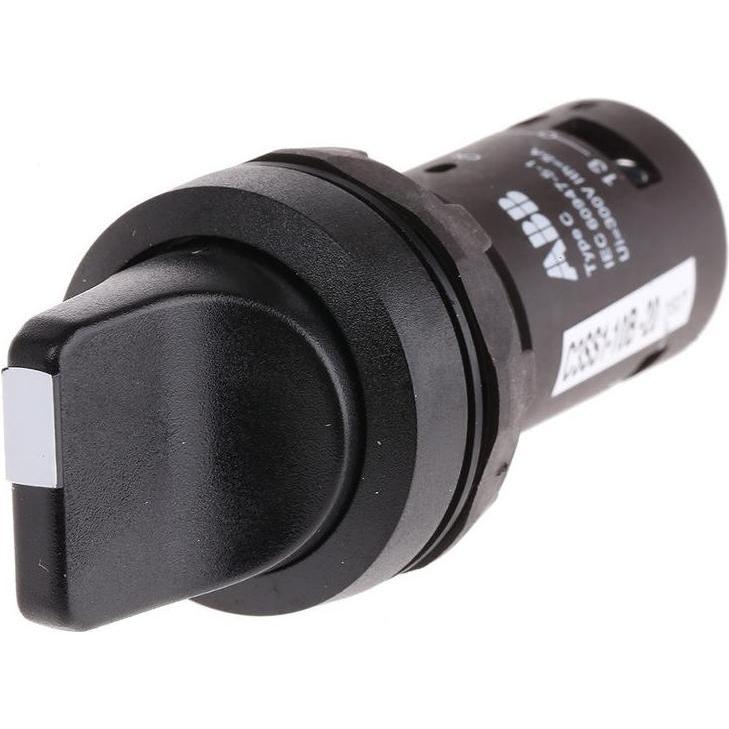 ABB Selettore 2S nero, Pulsante + Interruttore, Nero