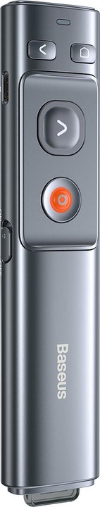 Actual product image Baseus Orange Dot Wireless Presenter (Red Laser)(Charging) Grey