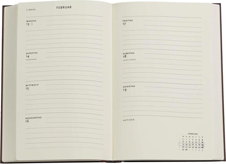 Image du produit Paperblanks Wochenagenda Maxi Blue Luxe 1 Woche auf 2 (13,5 x 21 cm, 1 semaine / 2 pages)