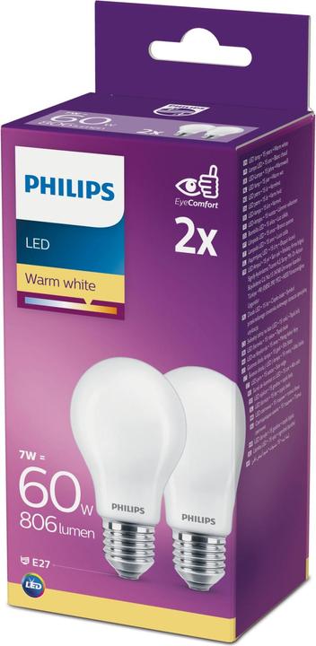 Immagine prodotto Philips Lampada A60 (E27, 7 W, 806 lm, 2 x, E)