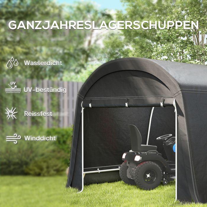 Immagine prodotto Swisshandel24 Aufbewahrungszelt für Fahrräder, wasserdicht, 300x600x230 cm, Dunkelgrau
