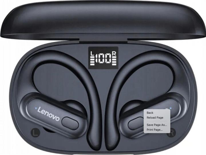 Actual product image Lenovo Thinkplus LivePods XT60B wireless in-ear headphones black