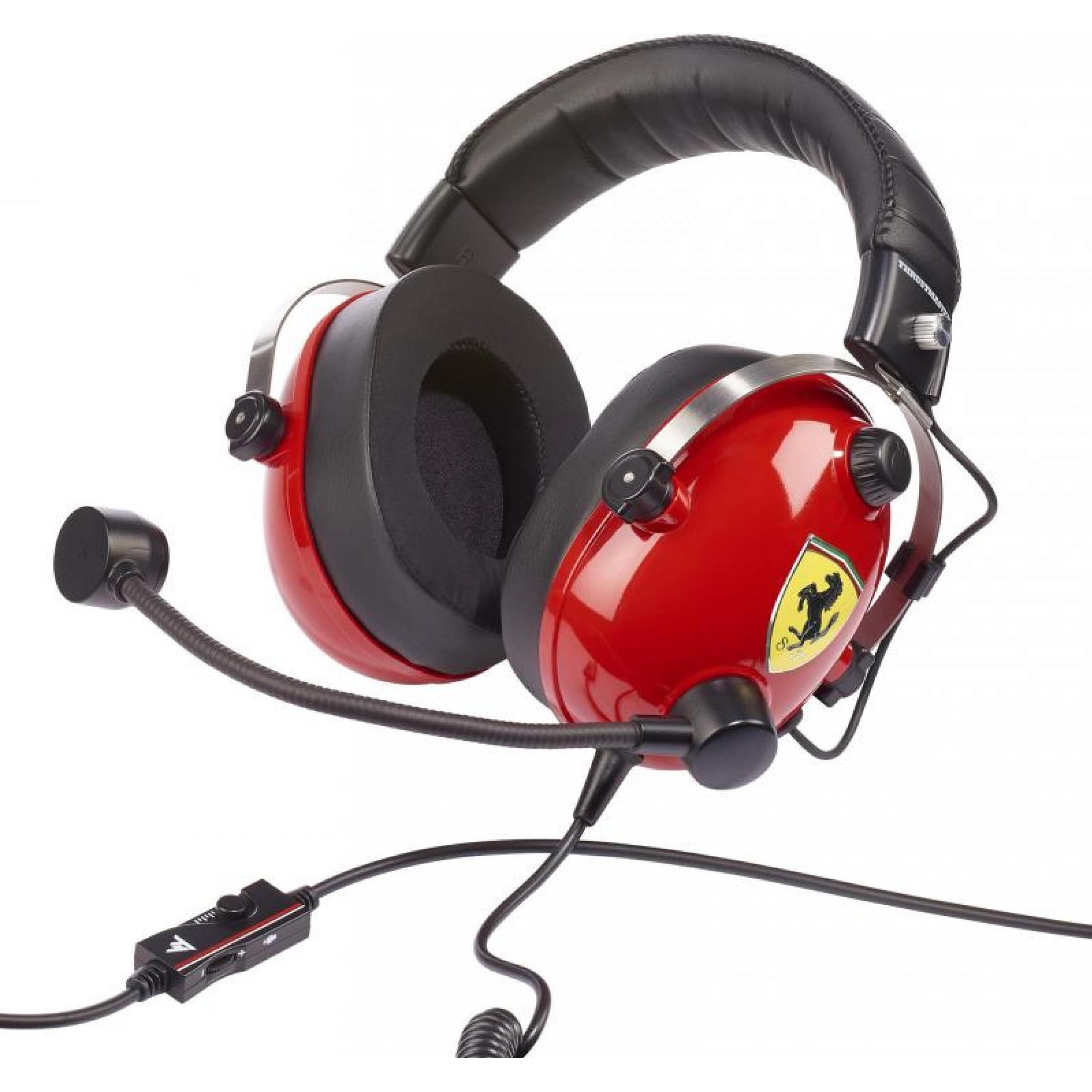 Thrustmaster T.Racing Scuderia Ferrari Edition (Kabelgebunden), Gaming Headset, Rot, Schwarz