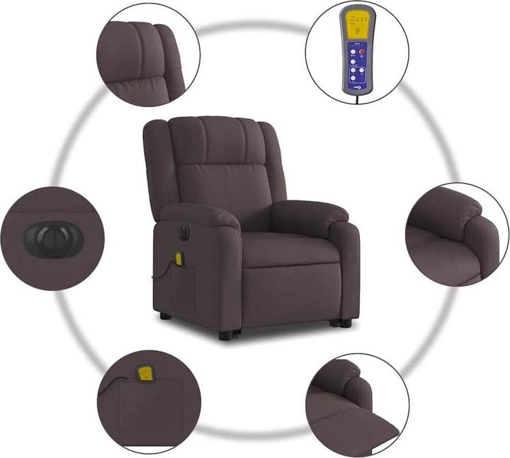 Actual product image VidaXL Electric massage chair with stand-up aid fabric