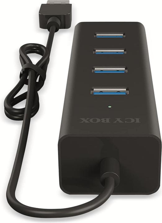Produktbild Icy Box USB 3.0 Hub, Ultra-schnell, Kompakt, Plug & Play,IB-HUB1409-U3 (USB-A, 4 Ports)