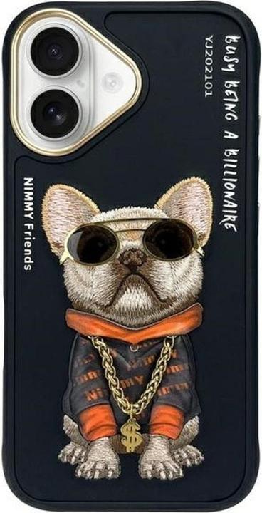 Produktbild Audi Nimmy case iPhone 16 6.1" black Glasses Cool Dog (Apple iPhone 16)
