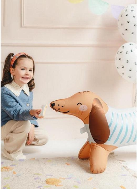 Actual product image Partydeco Standing dachshund foil balloon (1x)
