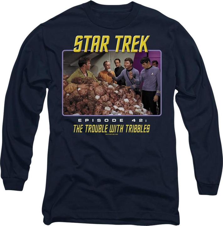 Actual product image Unisex Adult The Trouble with Tribbles T-Shirt (S)