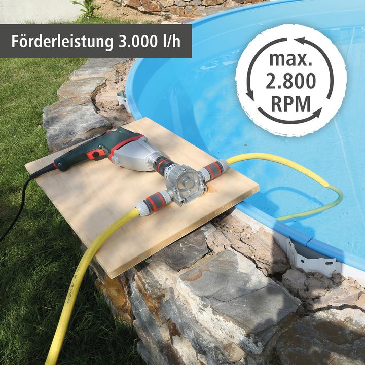 Image du produit wolfcraft 1 pompe corps métal 3000 l/h S=8mm