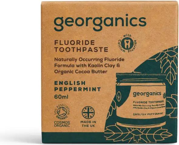 Actual product image Georganics Fluoride English Peppermint Toothpaste 60ml (60 ml)