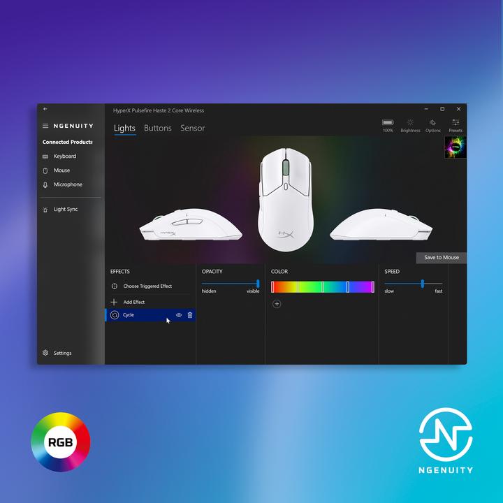 Actual product image HyperX Pulsefire Haste Core 2 (Wireless)