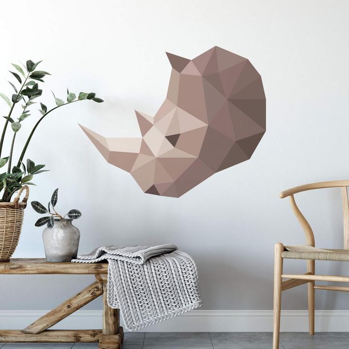 Immagine prodotto Trenddeko Poligono - Testa di rinoceronte (134 x 110 cm)