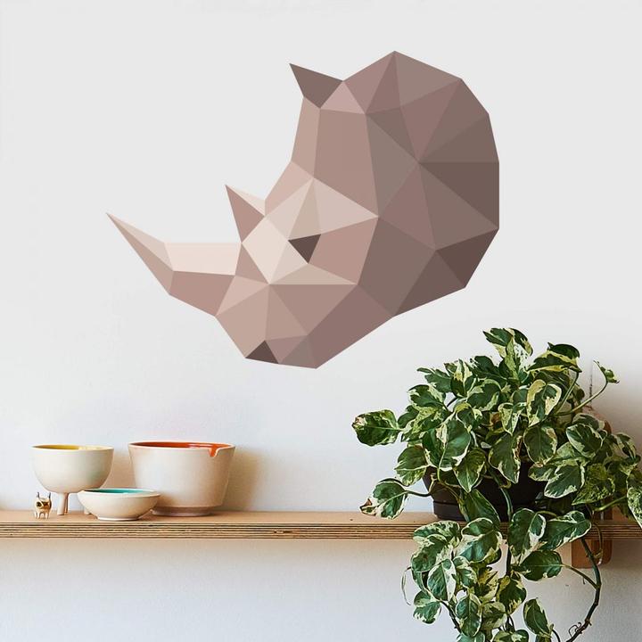 Produktbild Trenddeko Polygon - Nashornkopf (86 x 70 cm)
