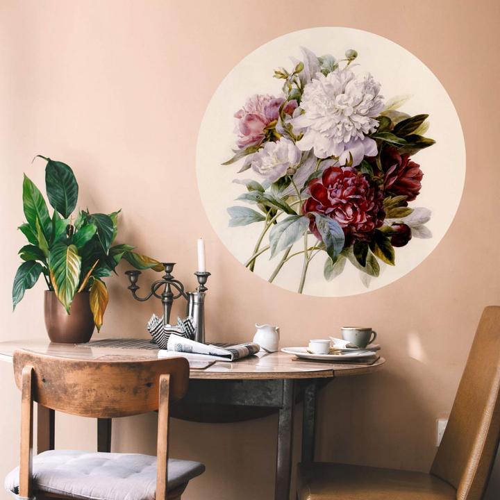 Actual product image Trenddeko Bouquet of peonies - round (Ø 30 cm)