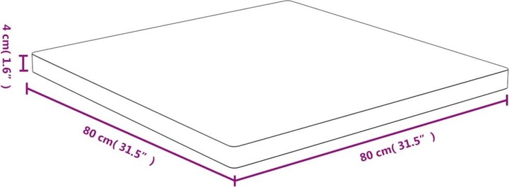 Produktbild VidaXL Douglas (80 x 80 x 4 cm)