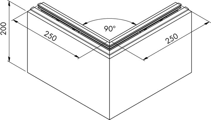 Produktbild Pauli+Sohn Aussenecken-Set zu Glasgeländerprofil cp-1402 (1 Stk.)