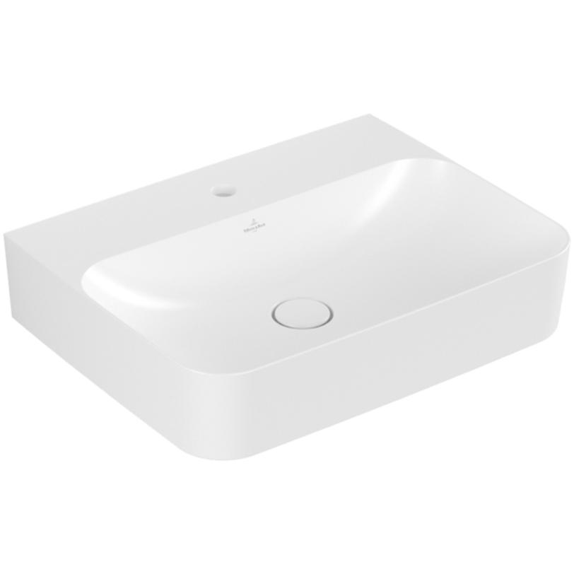 Villeroy & Boch, Waschbecken, V&B Waschtisch FINION o ÜL 600x470mm Use geschli Sto white C+ (470 mm, 600 mm)