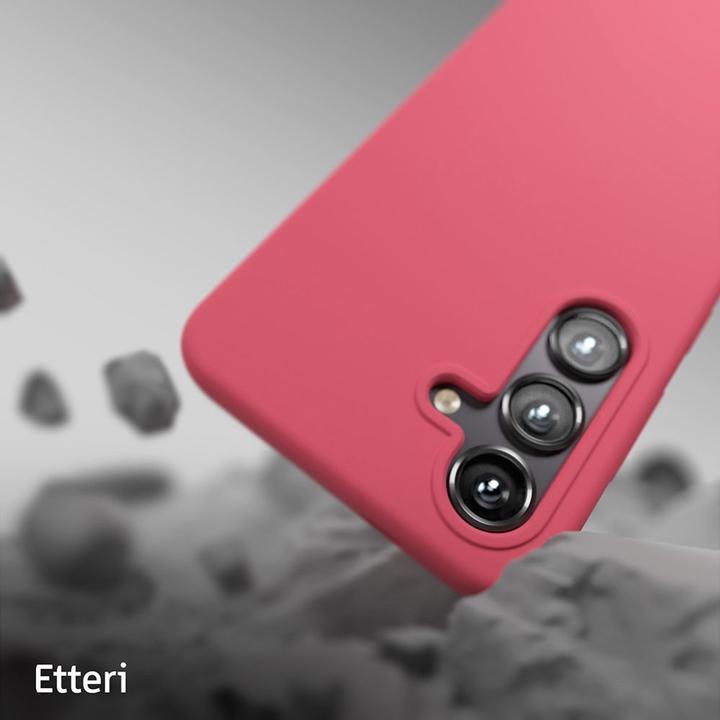 Actual product image Etteri Silicone case for Samsung Galaxy S24 Plus raspberry (Samsung Galaxy S24+)