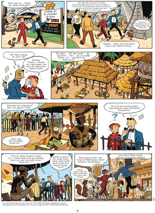 Productafbeelding Robbedoes en Kwabbernoot 55: Het geheugen van de toekomst (Benjamin, Guerrive, Sophie/Abitaan, Duits)