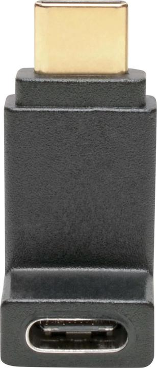 Actual product image Eaton TRIPPLITE USB-C Right Angle Adapter M/F 3.1 Gen 2 10Gbps Thunderbolt 3 Compatible 3A Rating (USB, USB-C)