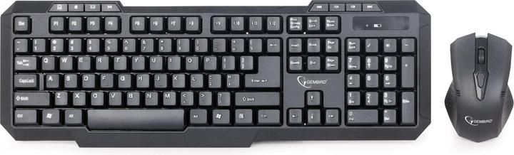 Produktbild Gembird KBS-WM-02 Tastatur RF Wireless QWERTY US Englisch (US, Kabelgebunden, Kabellos)
