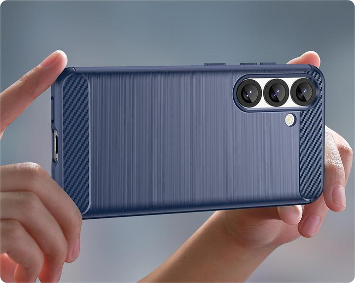 Immagine prodotto Hurtel Carbon Case Silikonhülle für Samsung Galaxy S25 - blau (Samsung Galaxy S25)