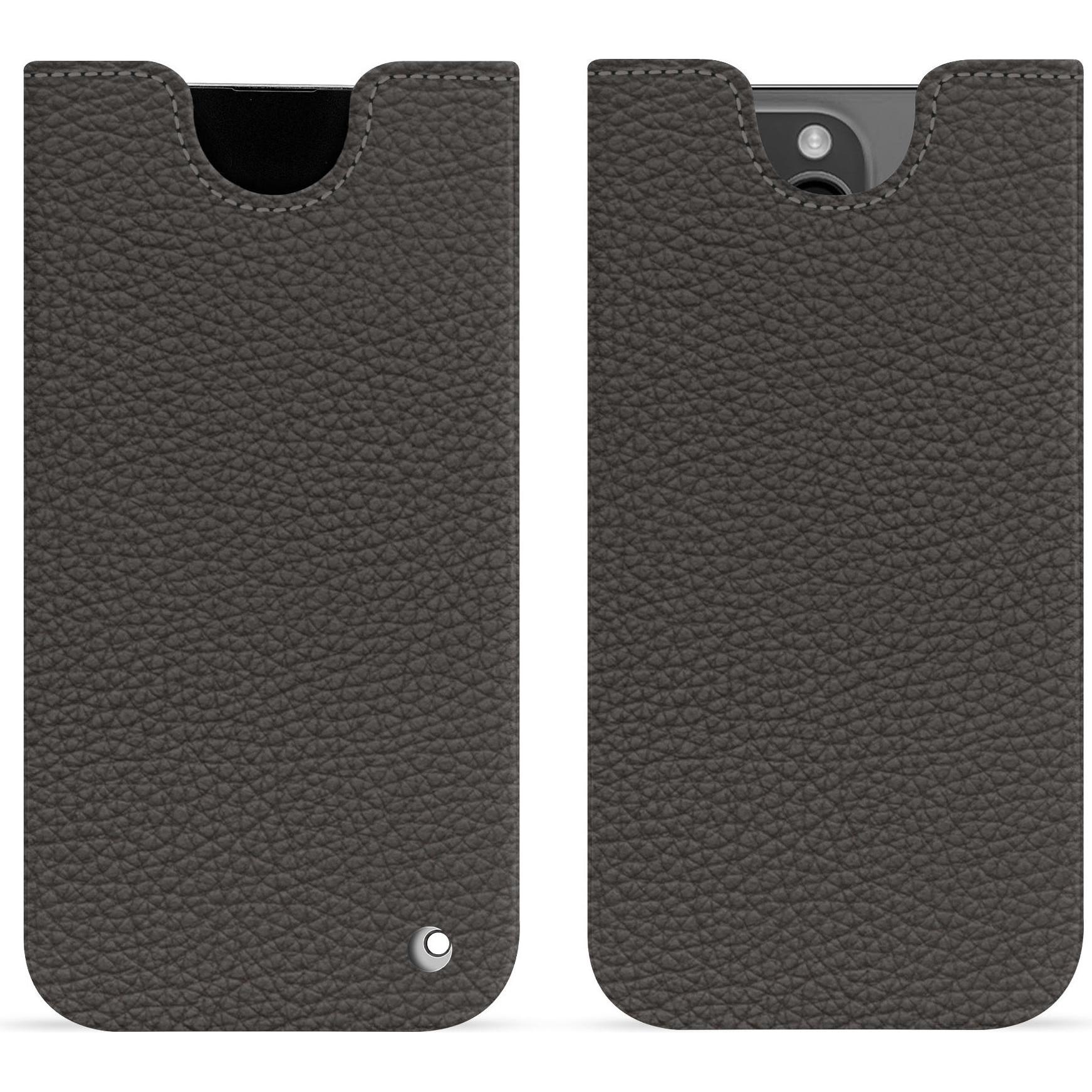 Noreve Lederschutzhülle (Apple iPhone 15 Pro Max), Smartphone Hülle, Grau