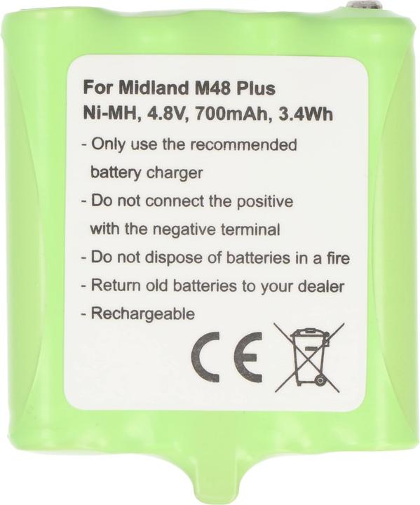 Actual product image AccuCell Akku Midland G6, G8, M24, M48, M48 Plus, M99, M99 Plus, BATT6R, PB-G8