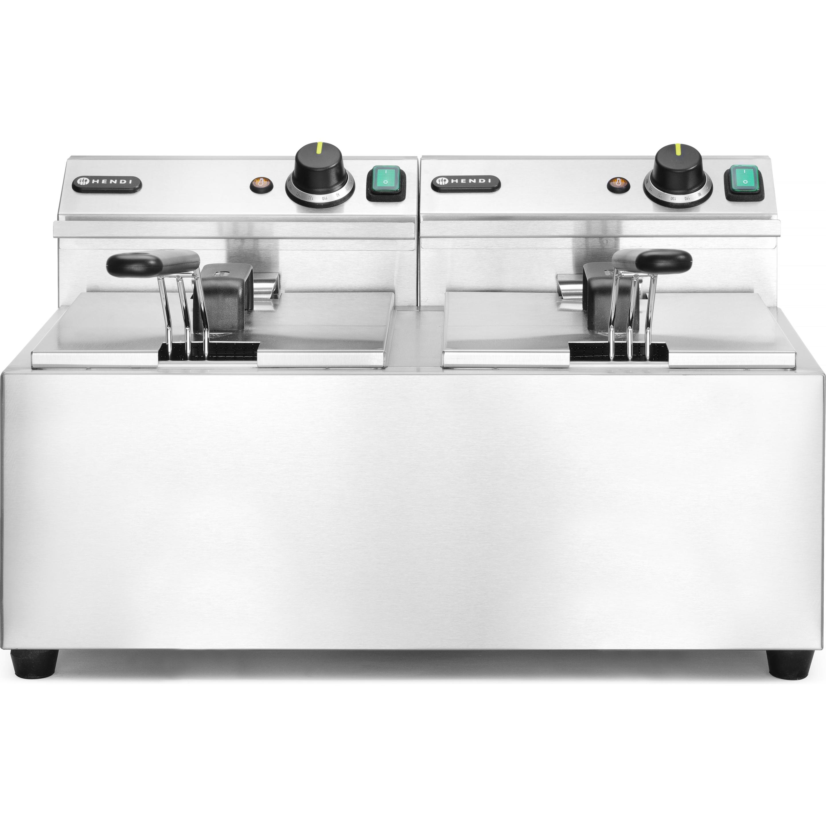 Thumbnail - Hendi Friteuse Profi Line 2x8 l 230V 2x3500W, Fritteuse, Silber