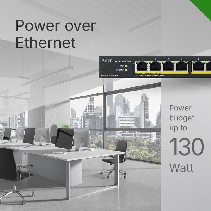 Produktbild Zyxel Switch 10x GE GS1100-10v2 PoE+ (10 Ports)