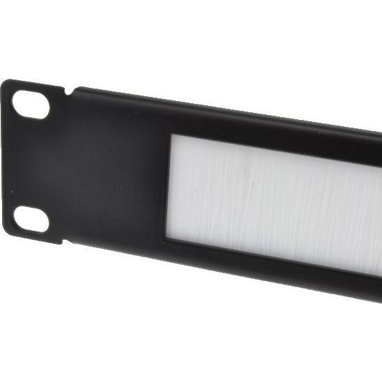 Thumbnail - Cables Direct CDL 19 Inch White Brush Plate - 1u, Serverschrank Zubehör, Schwarz, Weiss