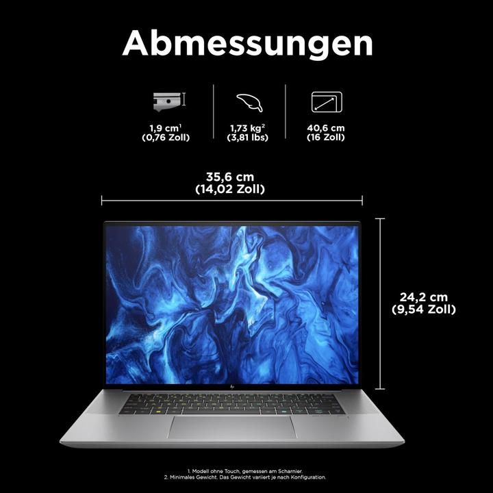 Productafbeelding HP ZBook Studio 16 G11 (16", Intel Core Ultra 7 155H, 32 GB, 1000 GB, DE)
