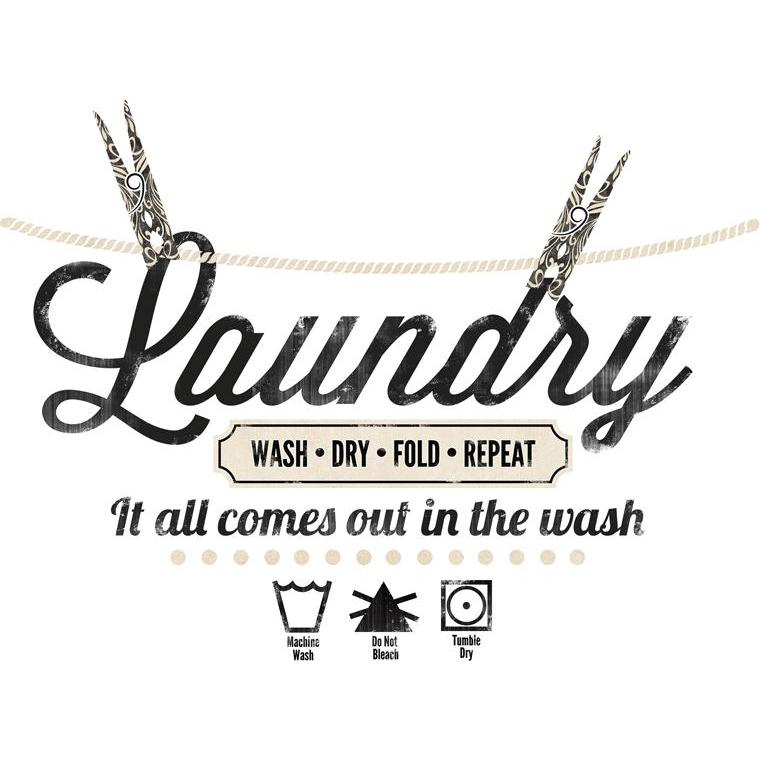 Roommates, Wandtattoo, RM - "Laundry"" Quote Wäsche"