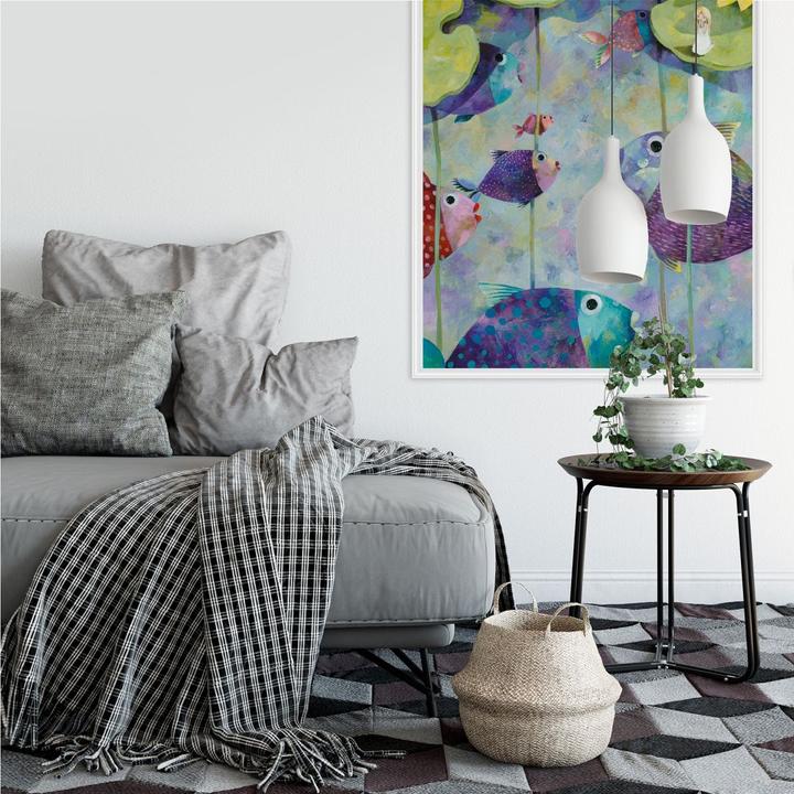 Actual product image Trenddeko Blanz - Yellow water lilies (20 x 30 cm)