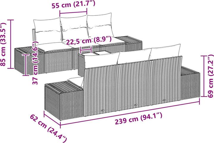 Produktbild vidaXL Garten-Sofa