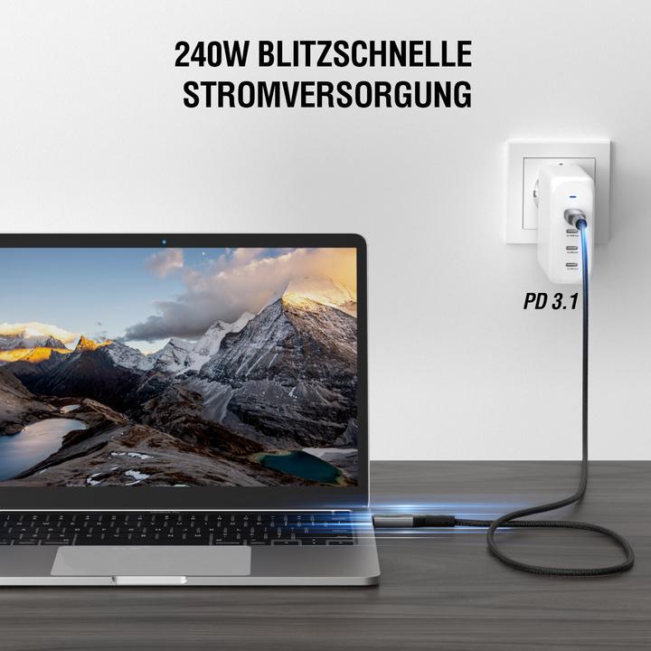 Actual product image 4smarts USB C — USB C (1.50 m, USB 4, 240 W)