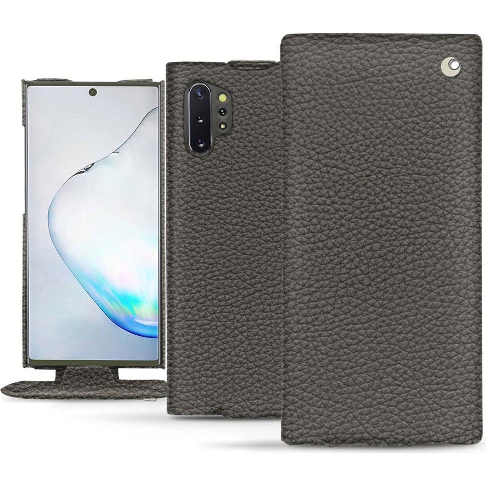 Noreve Lederschutzhülle vertikal (Samsung Galaxy Note 10+), Smartphone Hülle, Grau