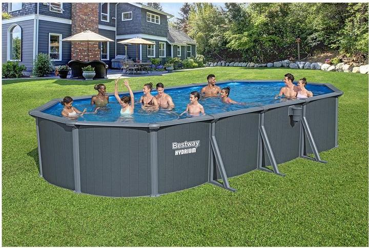 Immagine prodotto Bestway Set piscina ovale Hydrium - 7,32 m x 3,66 m x 1,32 m (732 x 366 x 132 cm)