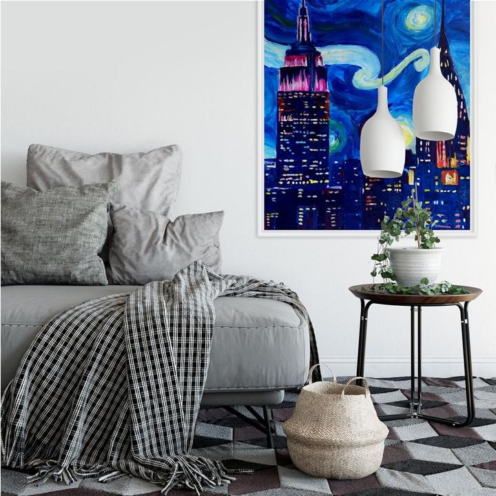 Produktbild Trenddeko New York bei Nacht (100 x 150 cm)