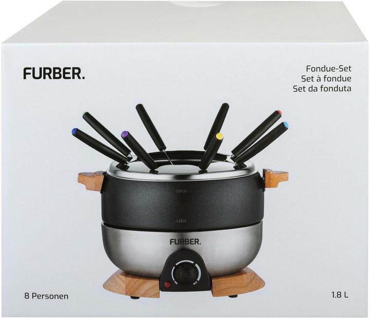 Furber Set à fondue Chalet 11 pièces (Fondue au chocolat, Fondue chinoise, Fondue au fromage)