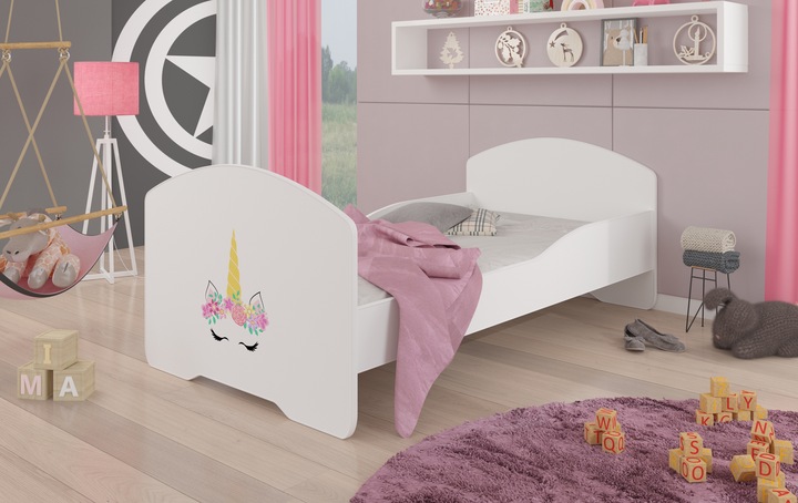 Actual product image ADRK Furniture Bed with mattress PEPE UNICORN 140x70 (140 x 70 cm)