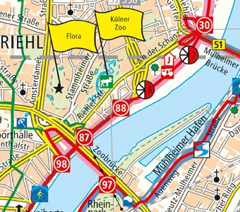 Actual product image Rhine Cycle Route 5 Cologne - Rotterdam Cycling Map 1 : 50 000
