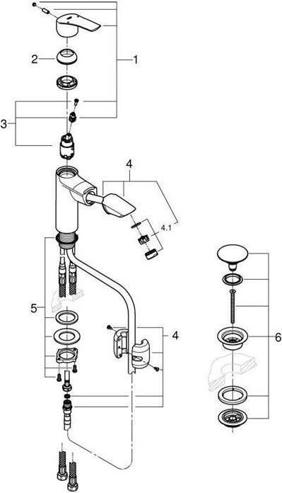 Produktbild Grohe EH-WTbatt EUROSMART 1/2Zoll MSize herausziehbarer Auslauf ch