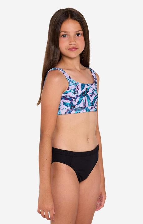 Produktbild Olaian Bikini-Oberteil Mädchen Bustier verstellbar 500 Nora violett geblümt (140)