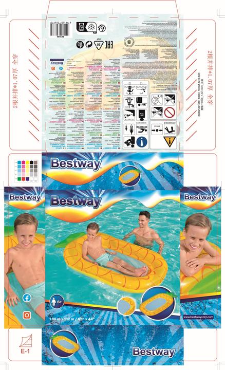 Produktbild Bestway Aufblasbare Netzmatratze Strawberry 178 x 103 cm 43644